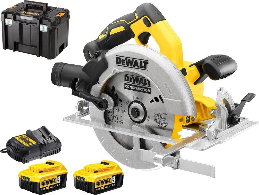 Akumuliatorinis diskinis pjūklas Dewalt DCS570P2 18V 2x5Ah
