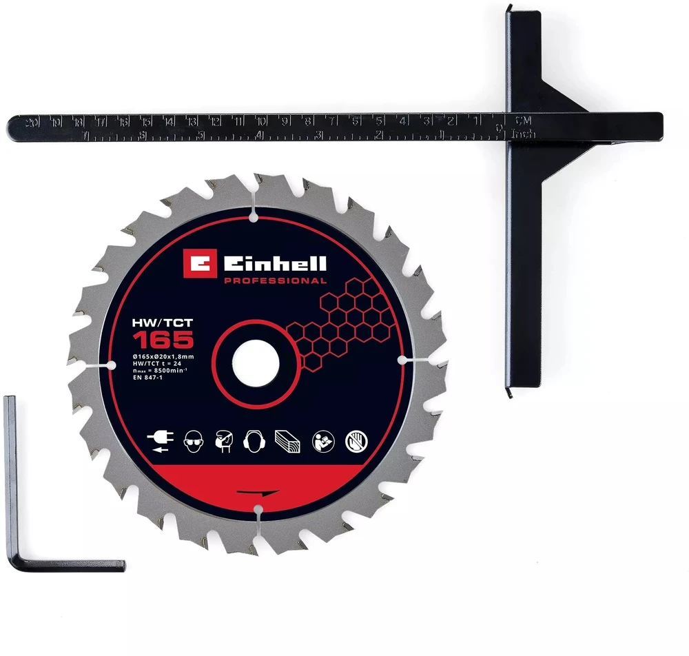 EINHELL akumuliatorinis diskinis pjūklas 18V TP CS 18/165 Li BL be akumuliatoriaus ir kroviklio 4331225