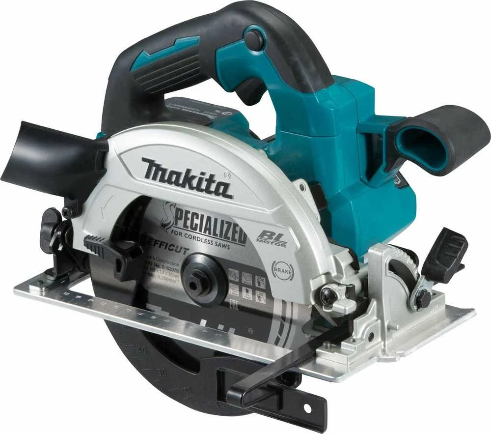 Makita DHS661ZU Akumuliatorinis diskinis pjūklas, 18 V, 57 mm, ø165x20, AWS, BL MOTOR, Be akumuliatorių ir kroviklio!