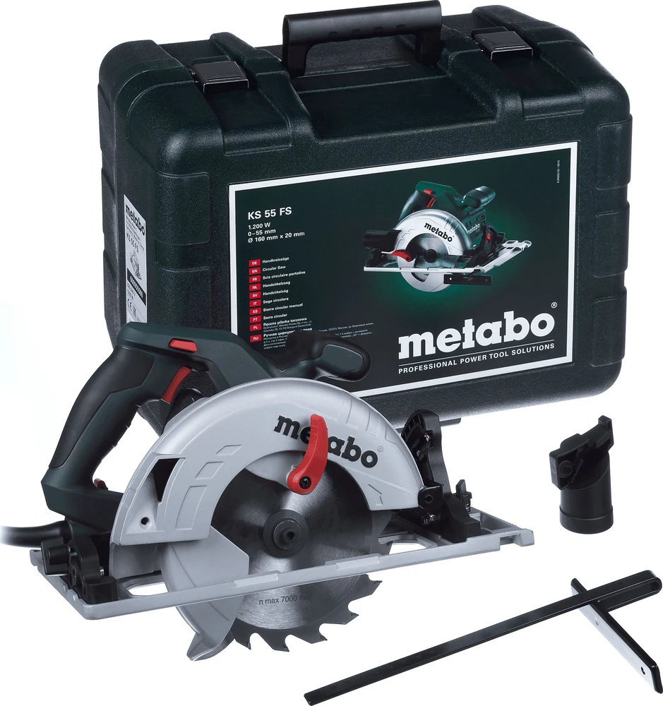 METABO grandininis pjūklas 1200W KS 55 FS 1200W 160mm korpusas