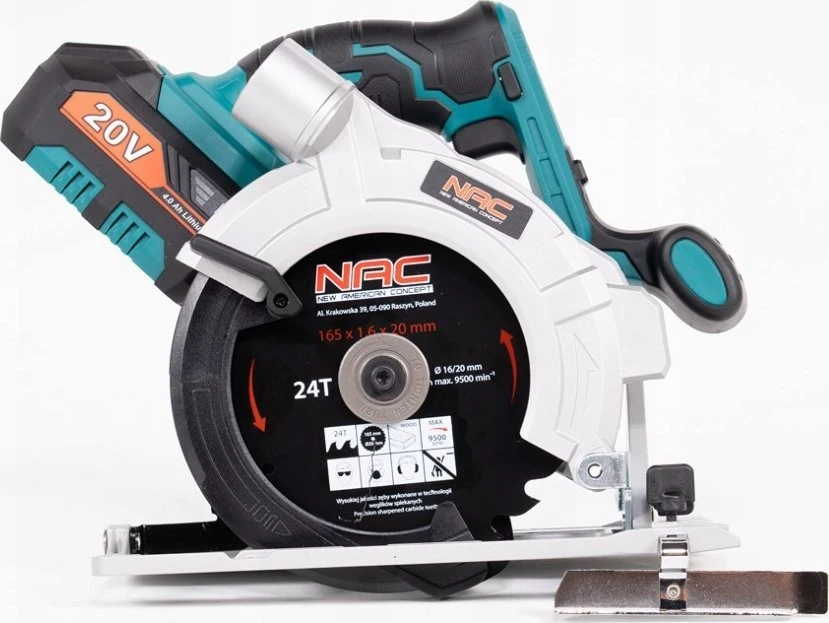 NAC diskinis pjūklas 20V 165mm 1x 4,0Ah