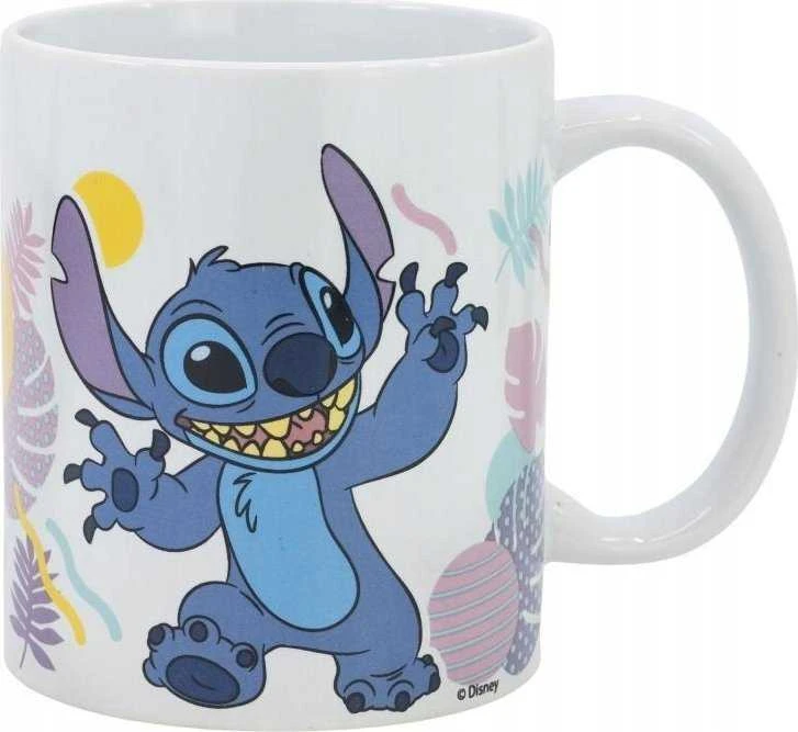 STOR „Disney Stitch“ – keraminis puodelis iš Havajų gėlių kolekcijos, 325 ml
