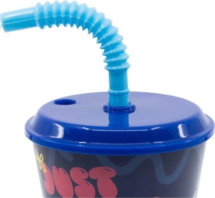 Stor Stitch puodelis su šiaudeliu 430 ml