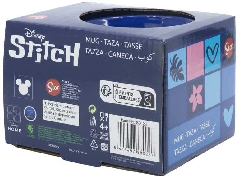 STOR Disney Stitch - keraminis puodelis dovanų dėžutėje iš Stitch & Angel kolekcijos, 355 ml