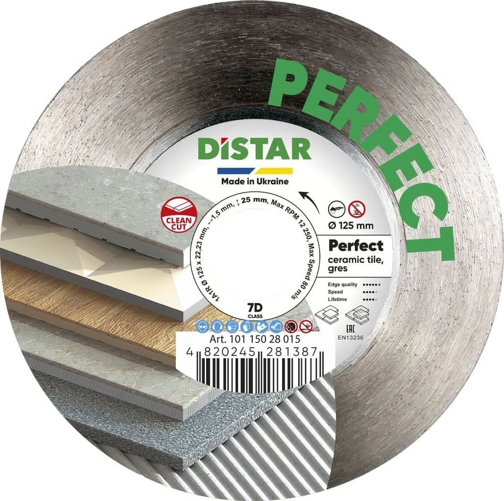 125MM DISTAR PERFECT Deimantinis diskas akmens masės, keramikos, porceliano plytelėms