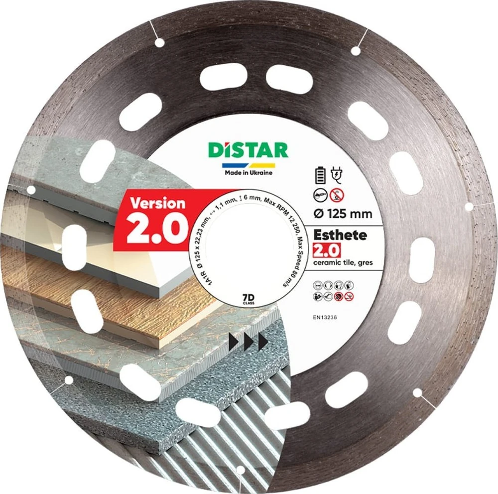 DISTAR ESTHETE 2.0 švaraus pjovimo diskas plytelėms 125mm