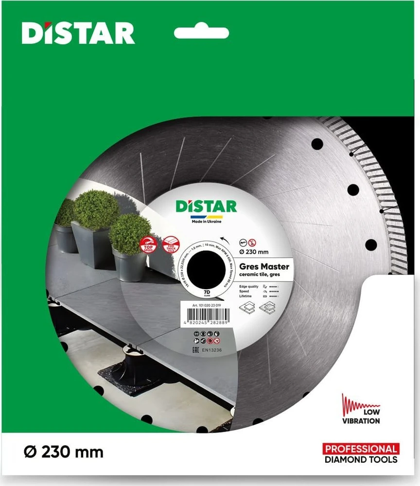 230mm DISTAR GRES MASTER Deimantinis diskas terasinėms akmens masės plytelėms pjauti