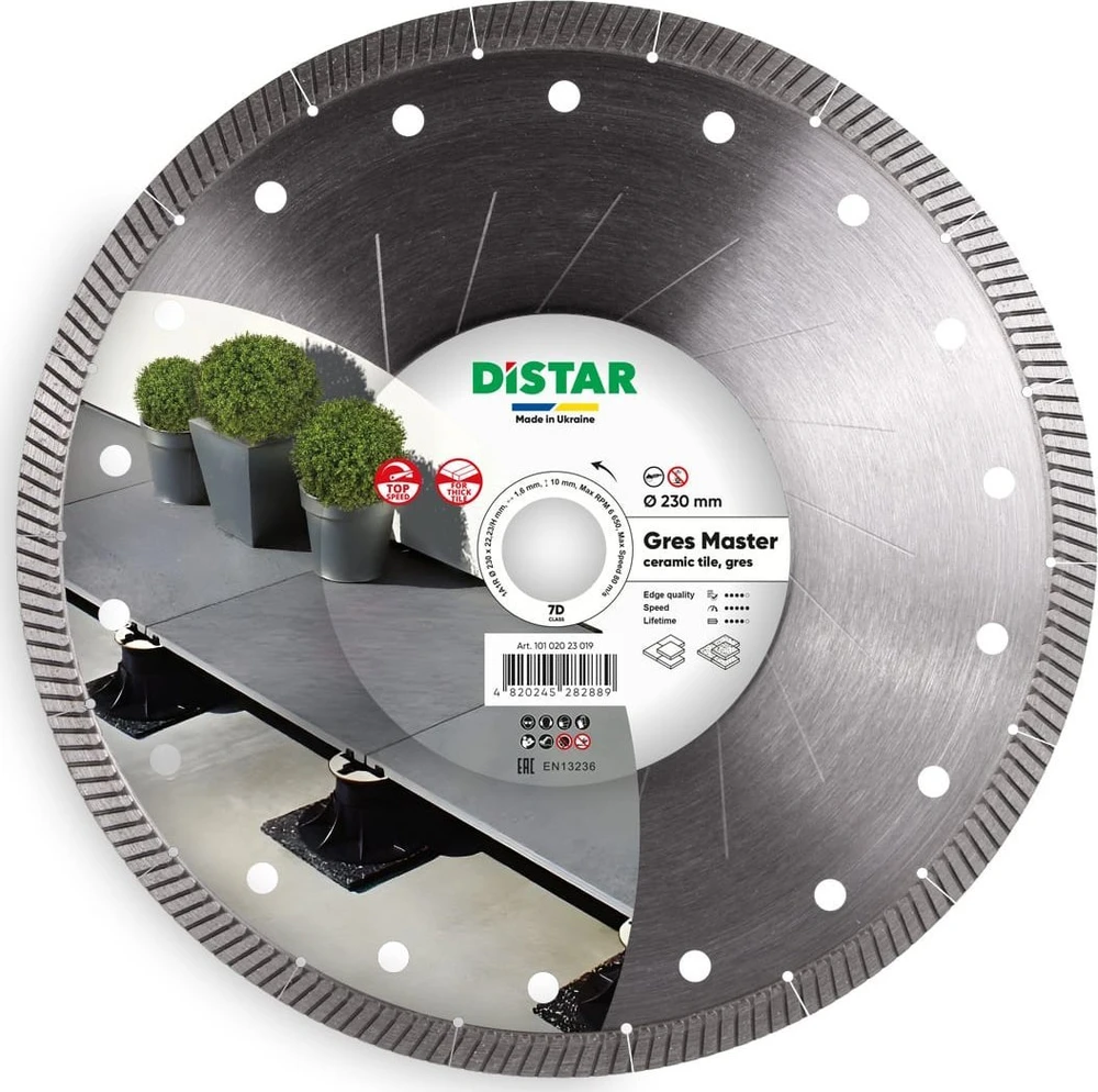 230mm DISTAR GRES MASTER Deimantinis diskas terasinėms akmens masės plytelėms pjauti