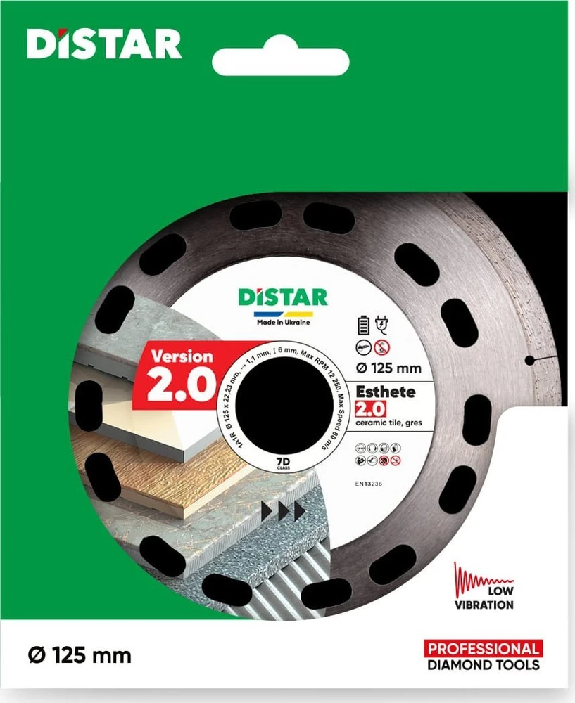 DISTAR ESTHETE 2.0 švaraus pjovimo diskas plytelėms 125mm