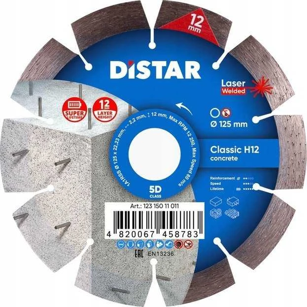 150MM DISTAR CLASSIC H12 Deimantinis diskas gelžbetoniui hidrotechniniam betonui