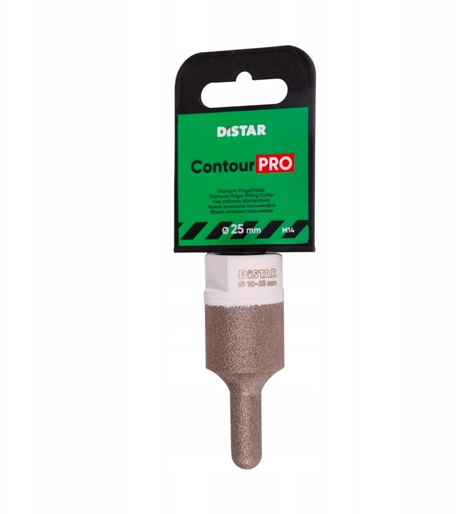 Grąžtas Distar Pirštinė freza plytelėms GF-V 25/10XM14 CONTOUR PRO