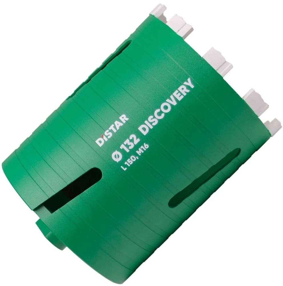 Distar Discovery M16 x 150 mm ilgio gręžimo karūnos betonui 32 - 162 mm x 150 mm, Karūnos skersmuo, mm: 132 mm