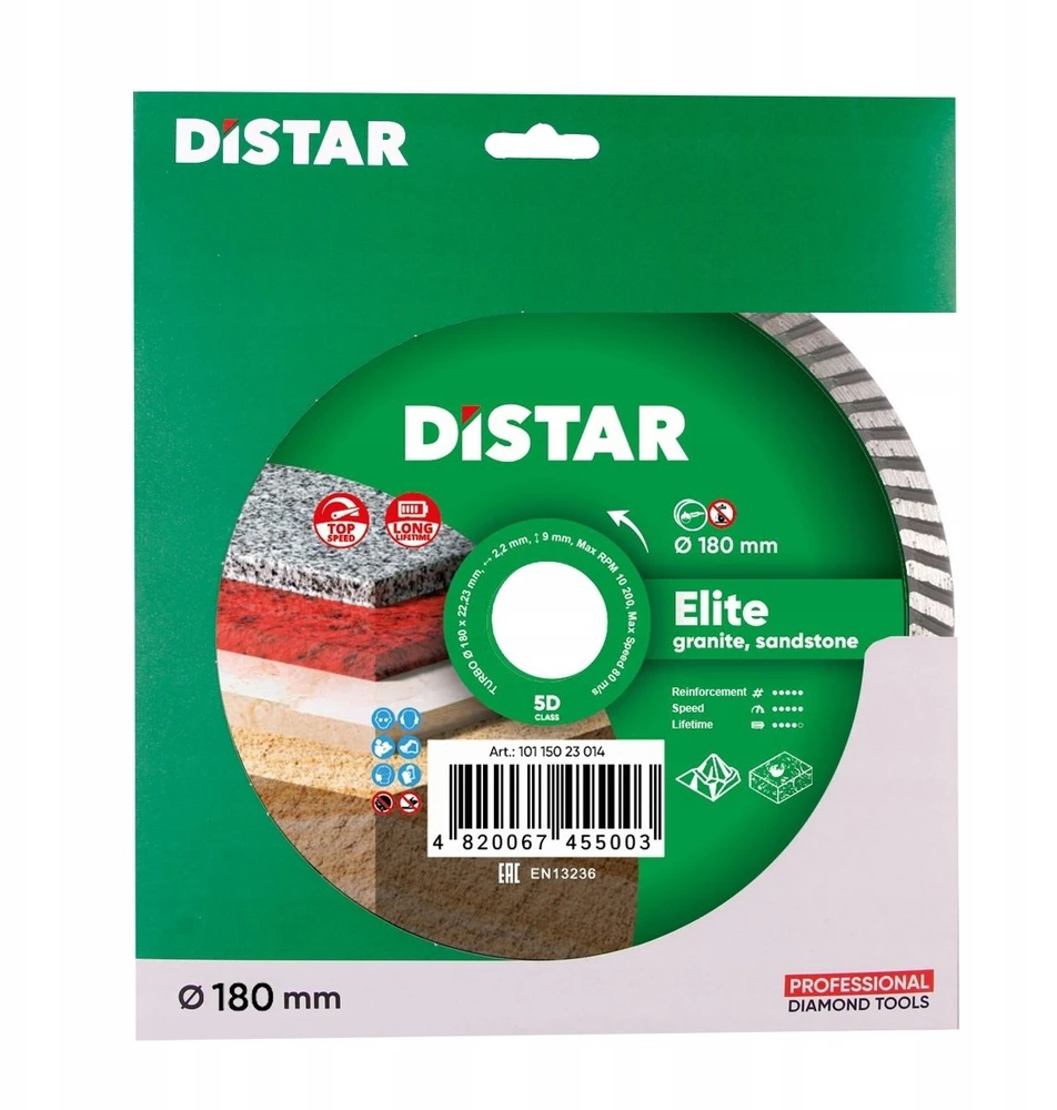 180 x 22,23 mm DISTAR TURBO ELITE 5D Deimantinis diskas granitui