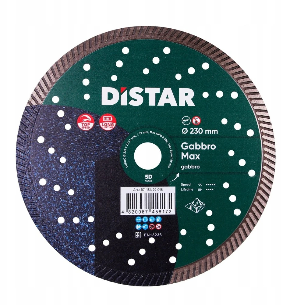 230MM DISTAR GABBRO MAX Akmens pjovimo diskas