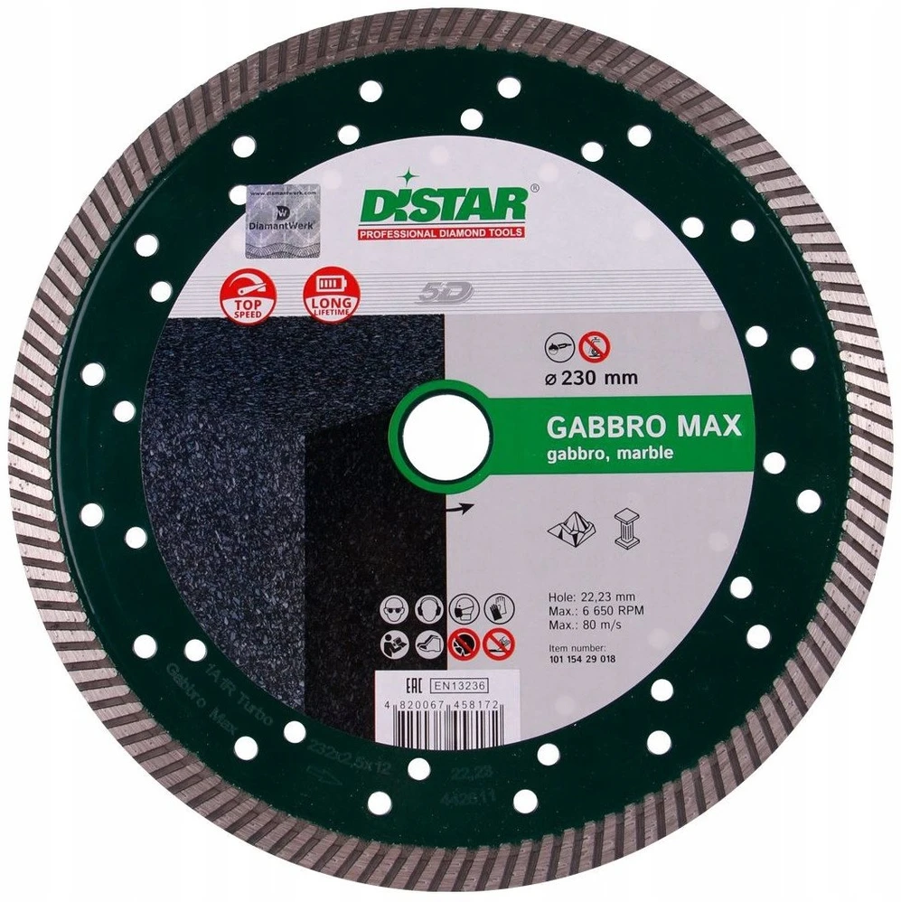 230MM DISTAR GABBRO MAX Akmens pjovimo diskas