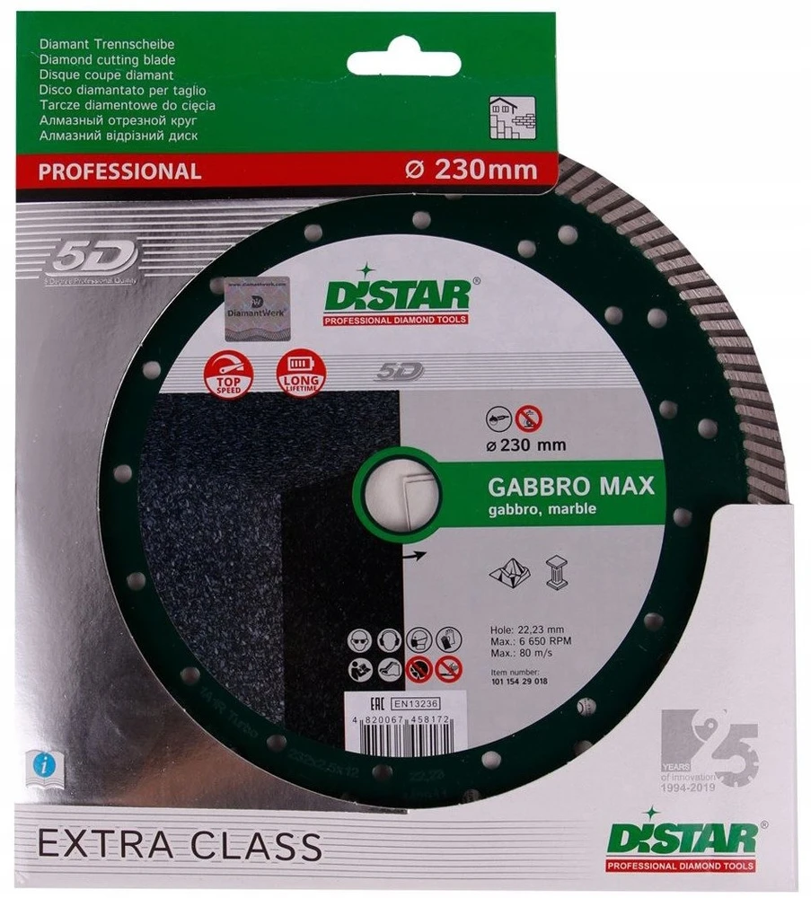 230MM DISTAR GABBRO MAX Akmens pjovimo diskas
