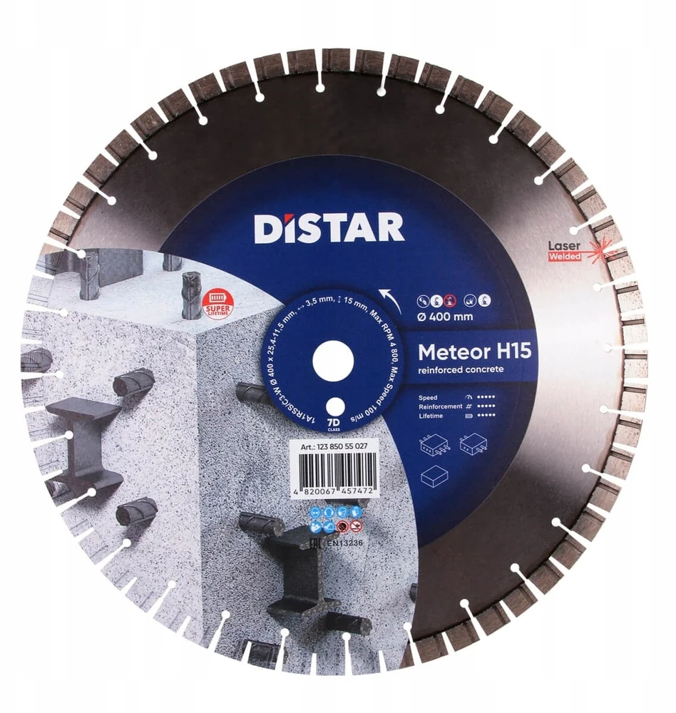 Deimantinis pjovimo diskas DISTAR 12385055027; 400 mm; 3,5/2,5 mm; 25,4 mm