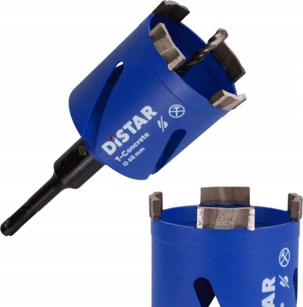 68mm Deimantinis grąžtas rozetėms DISTAR DDS-W SDS PLUS