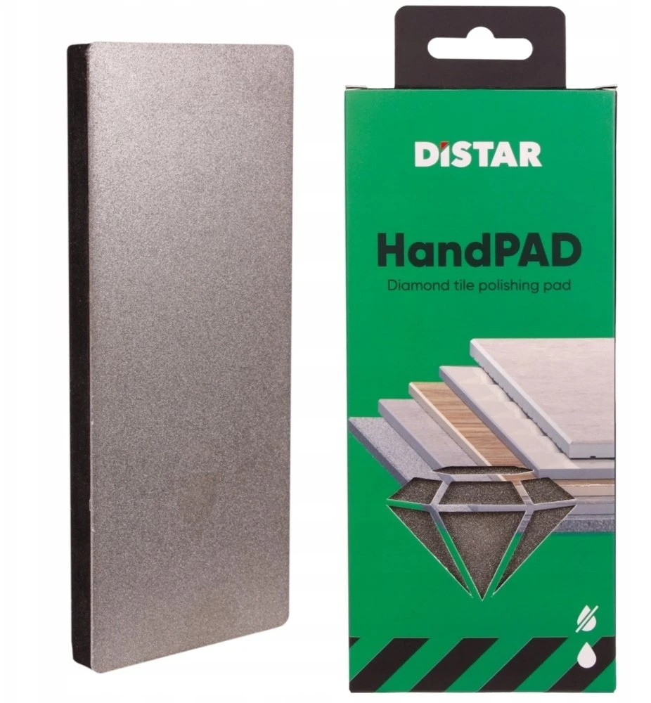 Distar Deimantinė plytelių šlifavimo ir poliravimo kaladėlė HandPAD Nr. #1 #2 #3, Grūdėtumas: 400