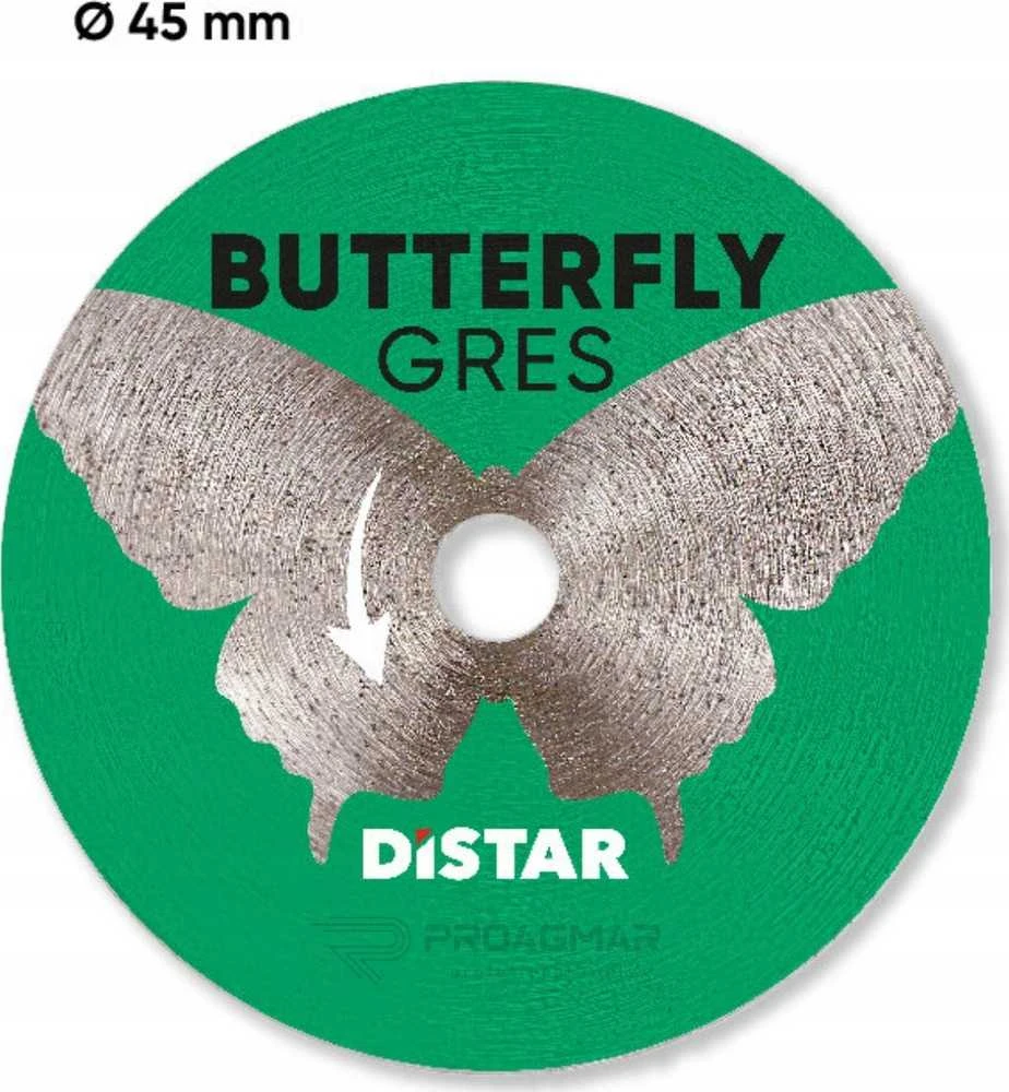 45 mm deimantinis diskas su koteliu graveriui, plytelėms pjauti, Butterfly, Distar