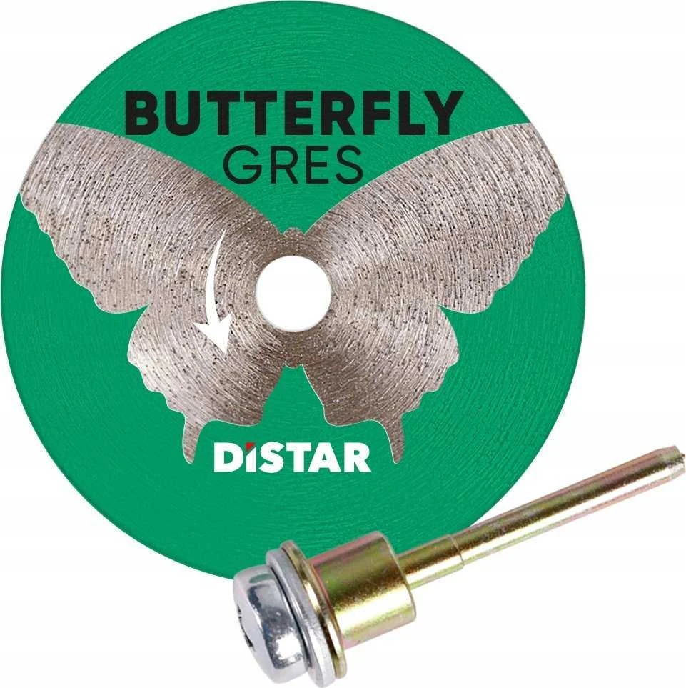 45 mm deimantinis diskas su koteliu graveriui, plytelėms pjauti, Butterfly, Distar