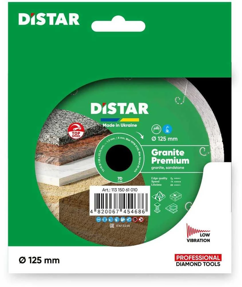 125MM DISTAR GRANITE PREMIUM 7D Deimantinis pjovimo diskas granitui