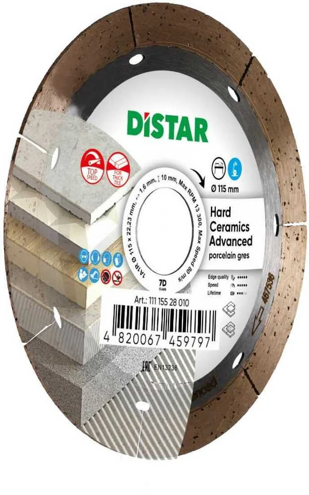 115 DISTAR HARD CERAMICS ADVANCED Deimantinis diskas plytelėms