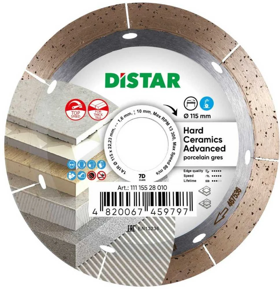 115 DISTAR HARD CERAMICS ADVANCED Deimantinis diskas plytelėms