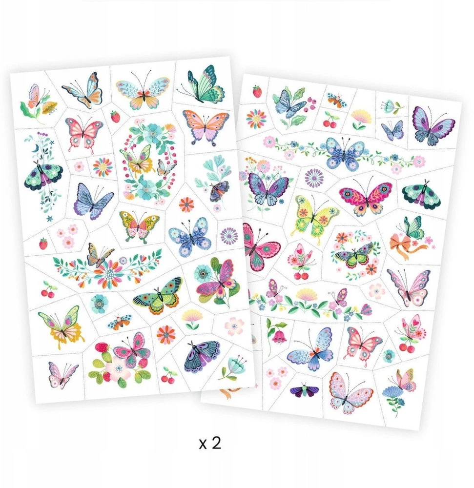 KNYGA Djeco Tatuiruotės - Drugeliai (50+ tatuiruočių) ( DJ09249 )