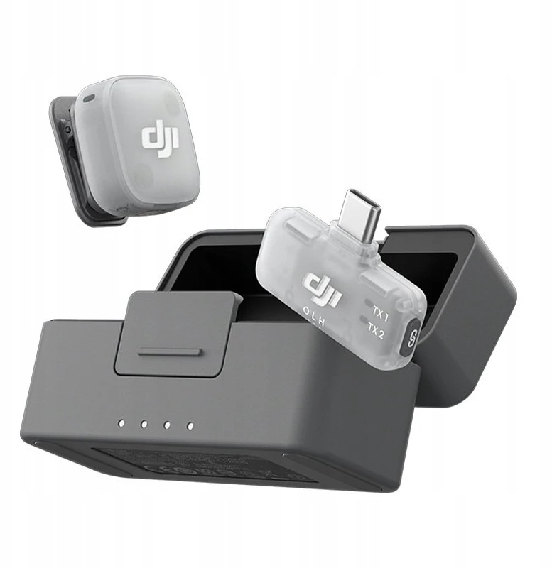 DJI Mic Mini 2 (1 siųstuvas + 1 mobilusis imtuvas + įkrovimo dėklas)