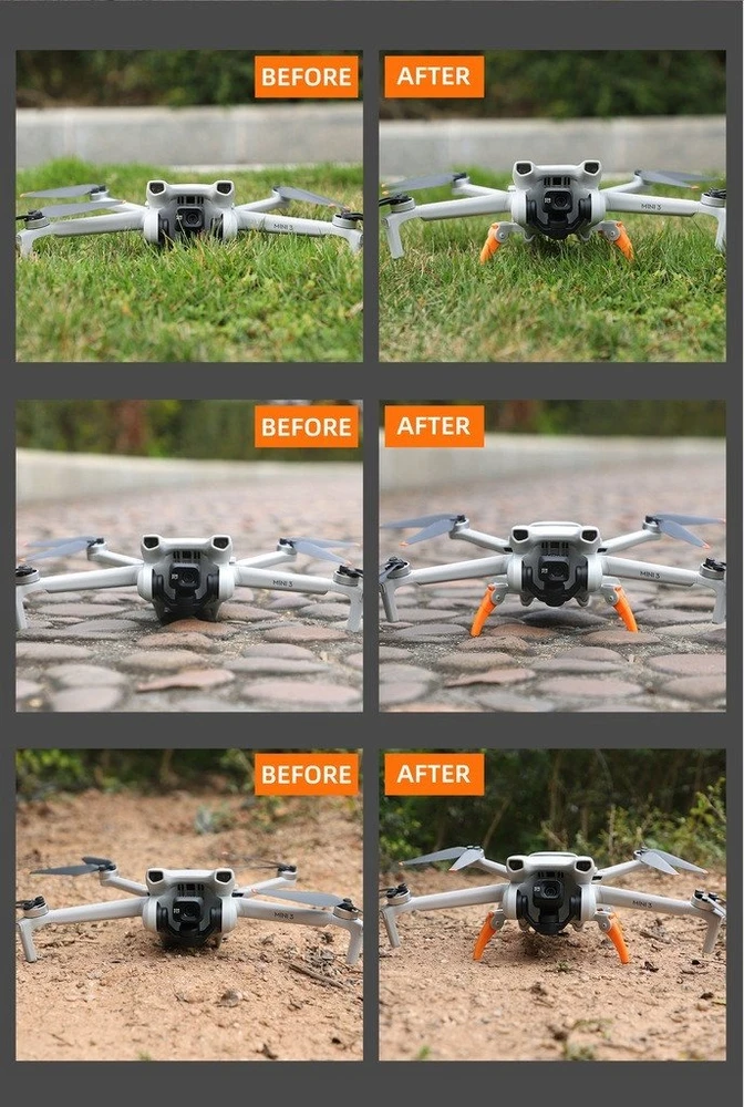 SunnyLife Važiuoklės pakėlimas Sunnylife, skirtas DJI Mini 3 (MM3-LG551), voras nusileidimui