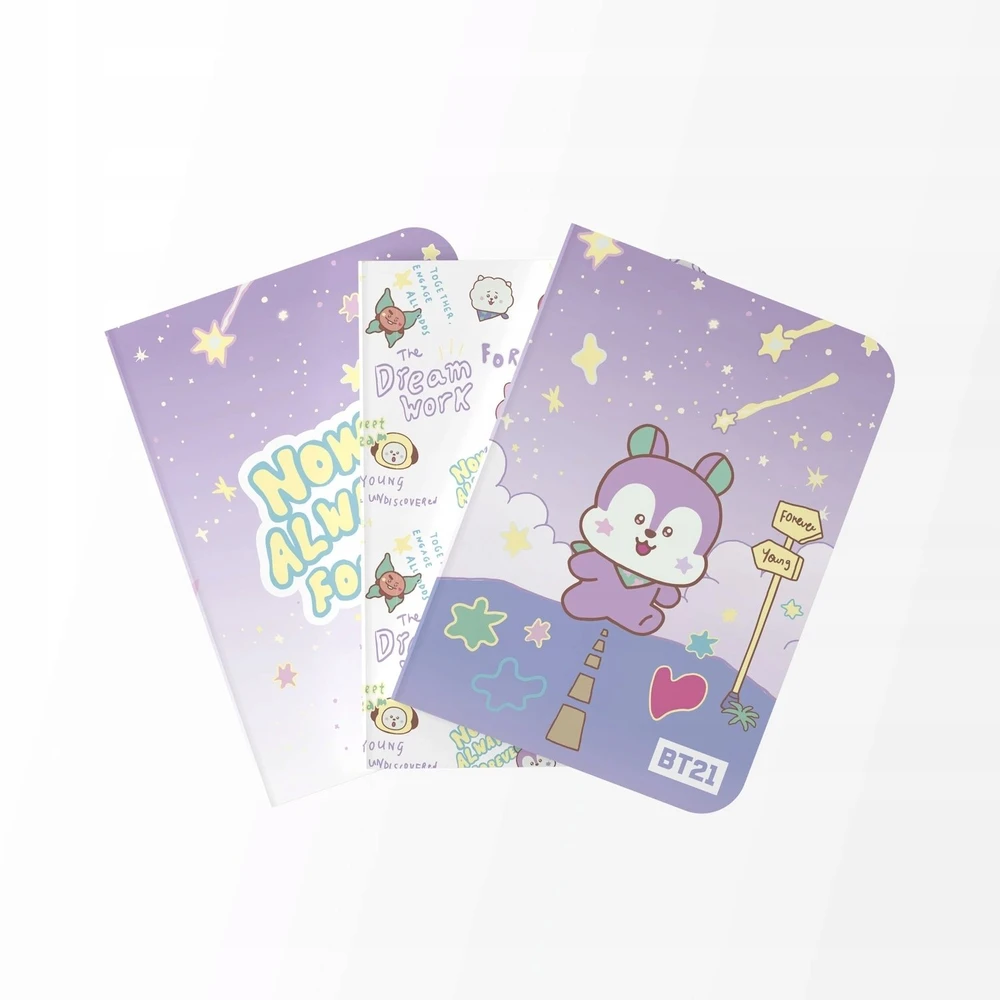 Home Decor BT21 - A6 formato MANG užrašų knygelių rinkinys (3 vnt.)