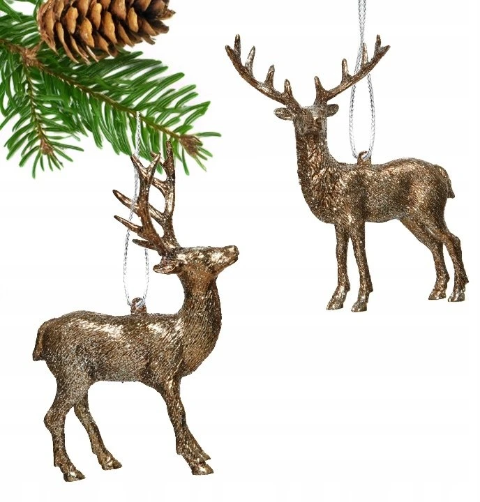Home Decor Christmas Tree toy Decoris Deer. bronze. plastikas/metal