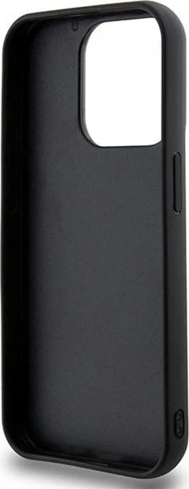 DKNY DKHCP15X3DRPWK Apple iPhone 15 Pro Max 6.7″ juodos spalvos kietas dėklas 3D Rubber Repeat Pattern