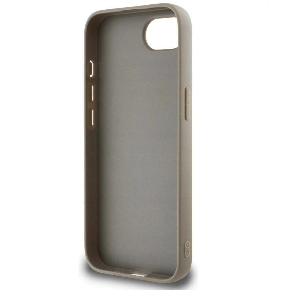 Dėklas DKNY Repeat Texture Pattern with Tonal Stripe Apple iPhone 16e / 17e smėlio spalvos