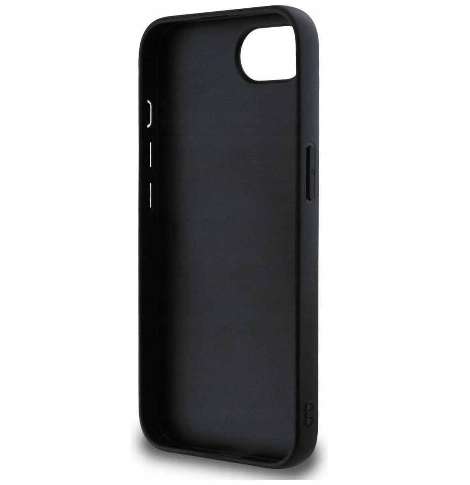 Dėklas DKNY Repeat Texture Pattern with Tonal Stripe Apple iPhone 16e / 17e juodos spalvos