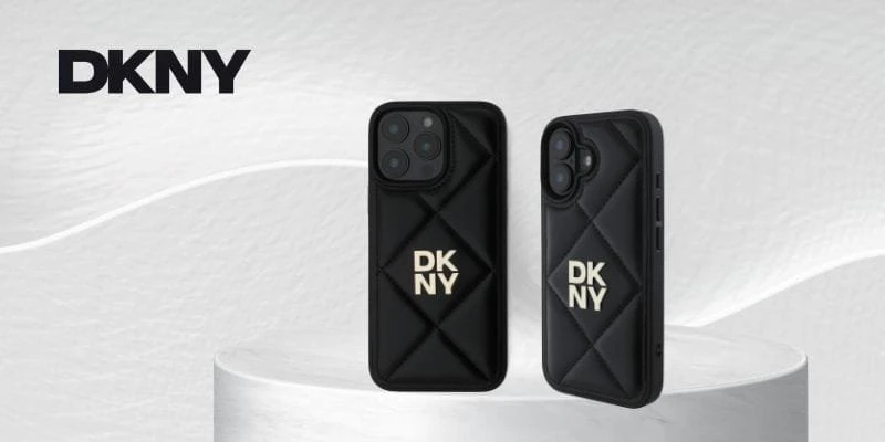Dėklas DKNY DKHCP16LPQDSLK Apple iPhone 16 Pro 6.3″ juodos spalvos Quilted Stack Logo