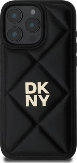 Apple iPhone 16 DKNY Checkered Pattern & Printed Stripes (DKHCP16SPCPTSSK) dėklas telefonui juodos spalvos
