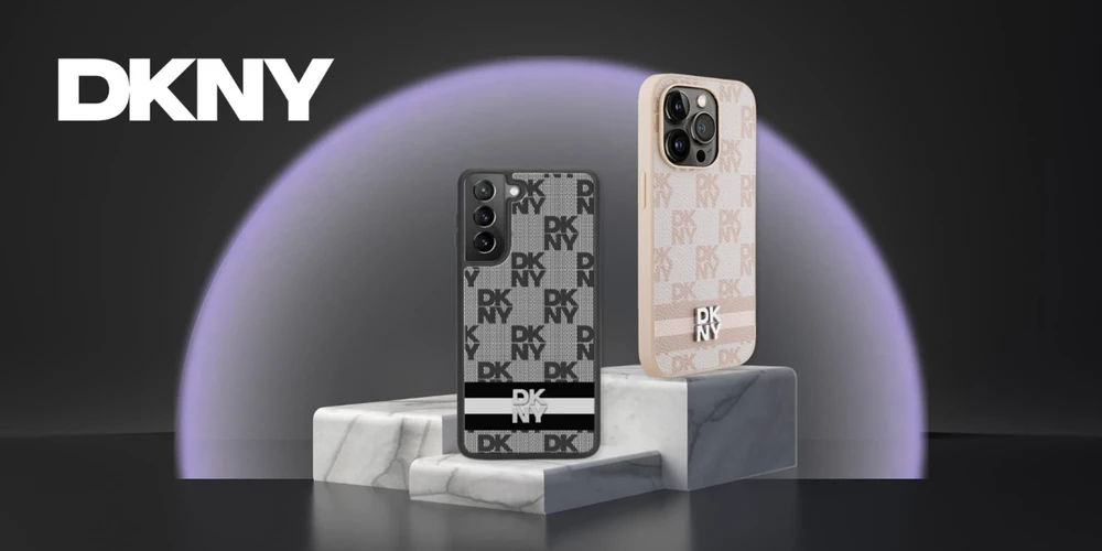 Apple iPhone 16 DKNY Checkered Pattern & Printed Stripes (DKHCP16SPCPTSSP) dėklas telefonui rožinės spalvos