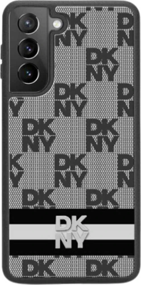 Samsung Galaxy S24 Ultra DKNY Odinis Dėklas Checkered Mono Pattern & Printed Stripes (DKHCS24LPCPTSSK) juodos spalvos