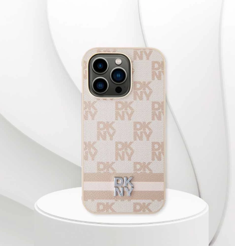 Samsung Galaxy S24 Ultra DKNY Odinis Dėklas Checkered Mono Pattern & Printed Stripes (DKHCS24LPCPTSSK) juodos spalvos