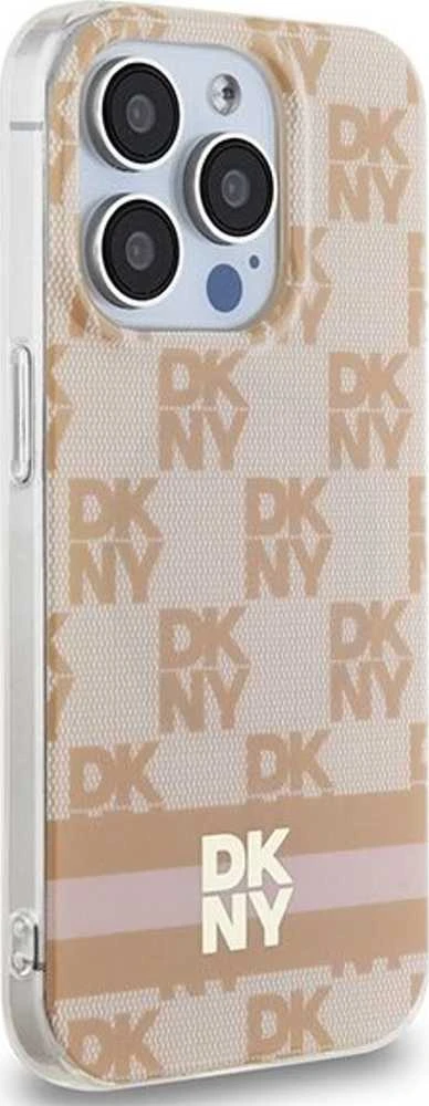 DKNY DKHMP13LHCPTSP Apple iPhone 13 Pro 13 6.1 inch rožinės spalvos kietas dėklas IML Checkered Mono Pattern & Printed S