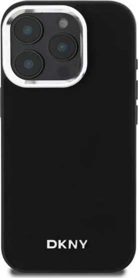DKNY DKHMP14LPSCMCLK Apple iPhone 14 Pro 6.1″ juodos spalvos kietas dėklas Plain Logo MagSafe