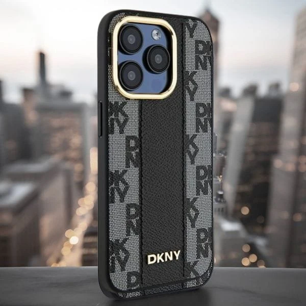 Apple iPhone 16 Pro DKNY Checkered Pattern MagSafe (DKHMP16LPCPVSLK) dėklas telefonui juodos spalvos