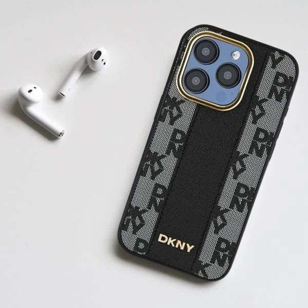 Apple iPhone 16 Pro DKNY Checkered Pattern MagSafe (DKHMP16LPCPVSLK) dėklas telefonui juodos spalvos