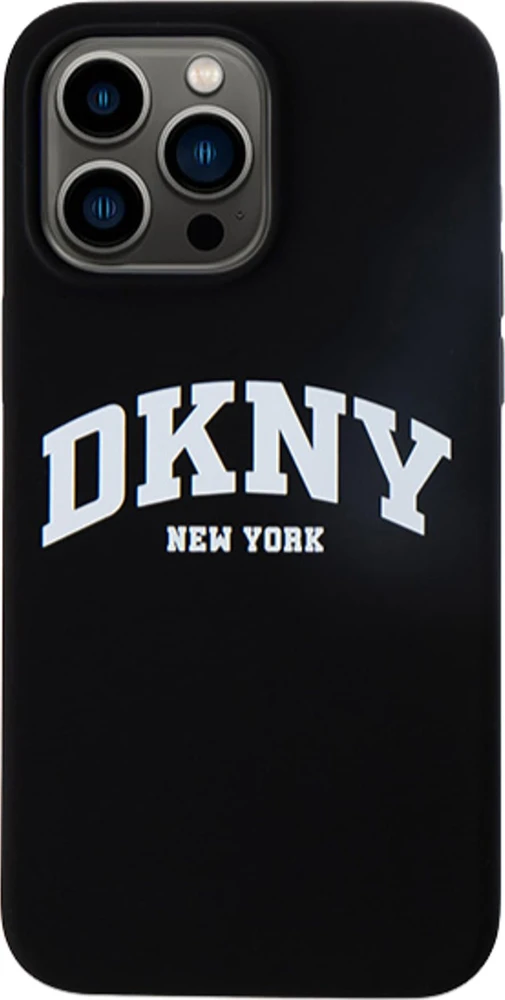 DKNY DKHMP16SSNYACH Apple iPhone 16 6.1" dėklas telefonui juodos spalvos Silikoninis Printed Logo MagSafe