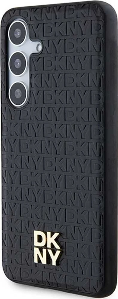 Samsung Galaxy S24 Plus DKNY Odinis Dėklas Pattern Metal Logo MagSafe (DKHMS24MPSHRPSK) juodos spalvos