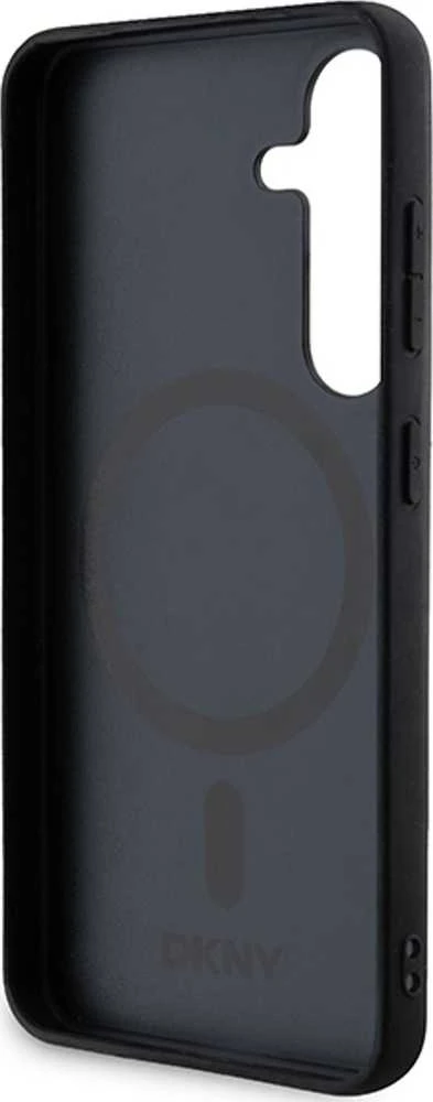 Samsung Galaxy S24 Plus DKNY Odinis Dėklas Pattern Metal Logo MagSafe (DKHMS24MPSHRPSK) juodos spalvos