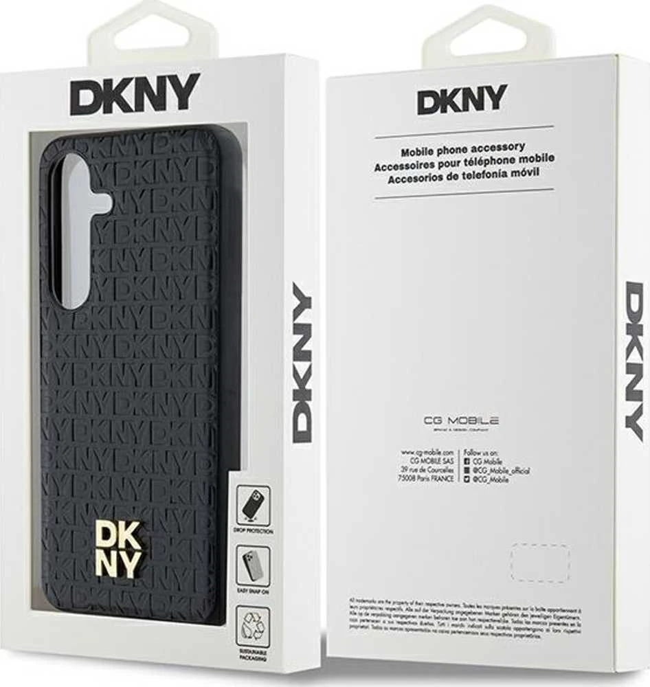 Samsung Galaxy S24 Plus DKNY Odinis Dėklas Pattern Metal Logo MagSafe (DKHMS24MPSHRPSK) juodos spalvos