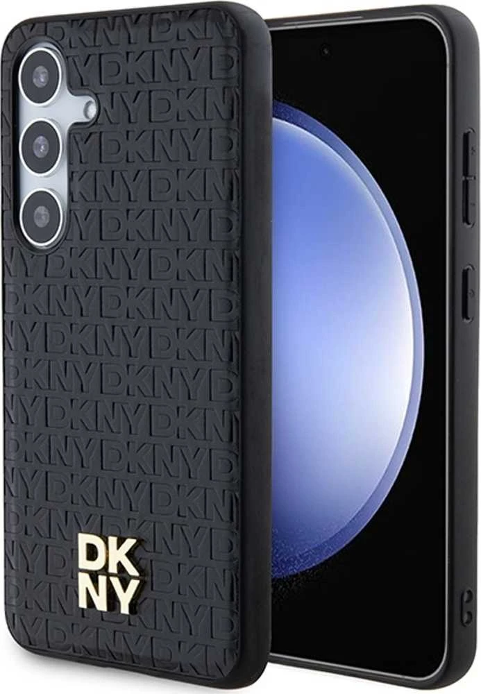 Samsung Galaxy S24 Plus DKNY Odinis Dėklas Pattern Metal Logo MagSafe (DKHMS24MPSHRPSK) juodos spalvos